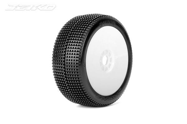 Jetko Sting Ultra Soft 1:8 Buggy Pre-glued White Revo Rims (2) - JK1001USRW - expresní doprava