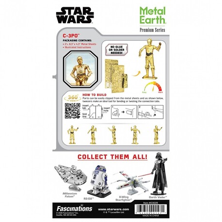 Metal Earth Star Wars luxury steel kit - C-3PO