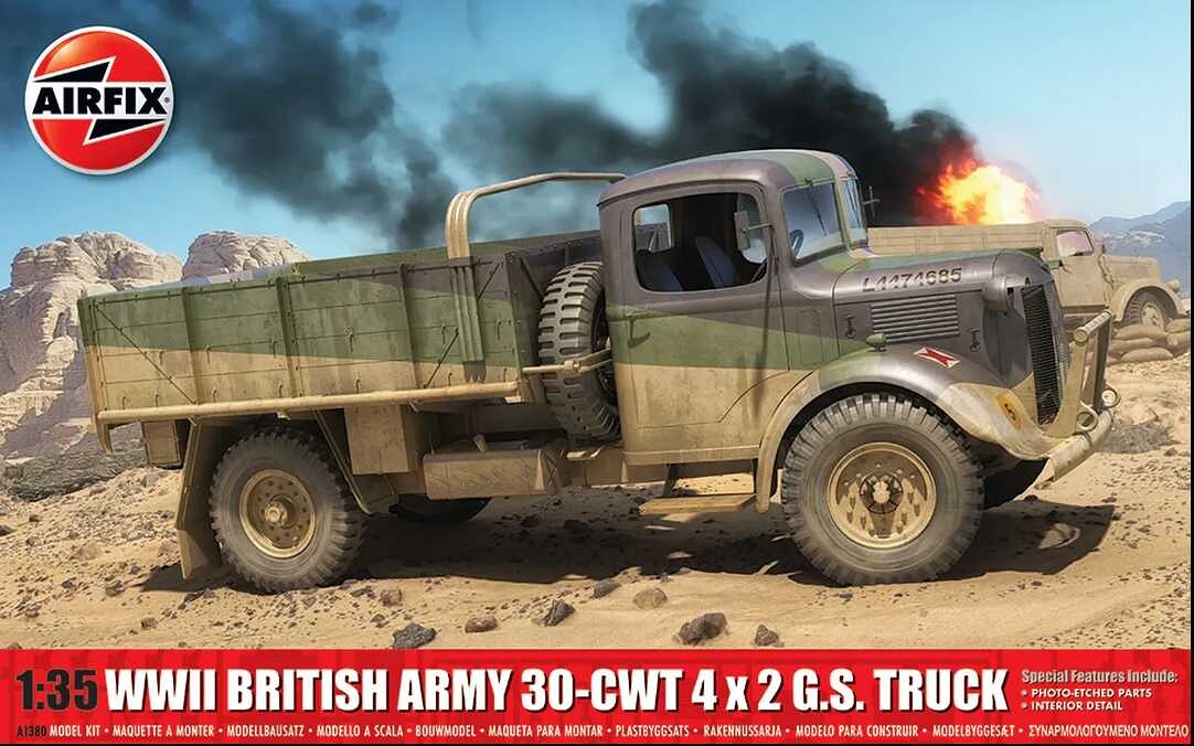 Airfix Classic Kit military A1380 - WWII British Army 30-cwt 4x2 GS Truck (1:35) - 30-A1380 - expresní doprava