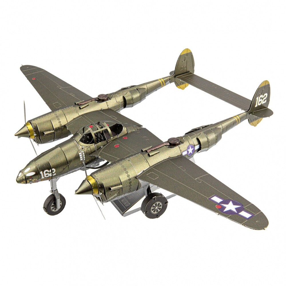 Metal Earth Luxusní ocelová stavebnice Lockheed P-38 Lightning - 502909 - expresní doprava