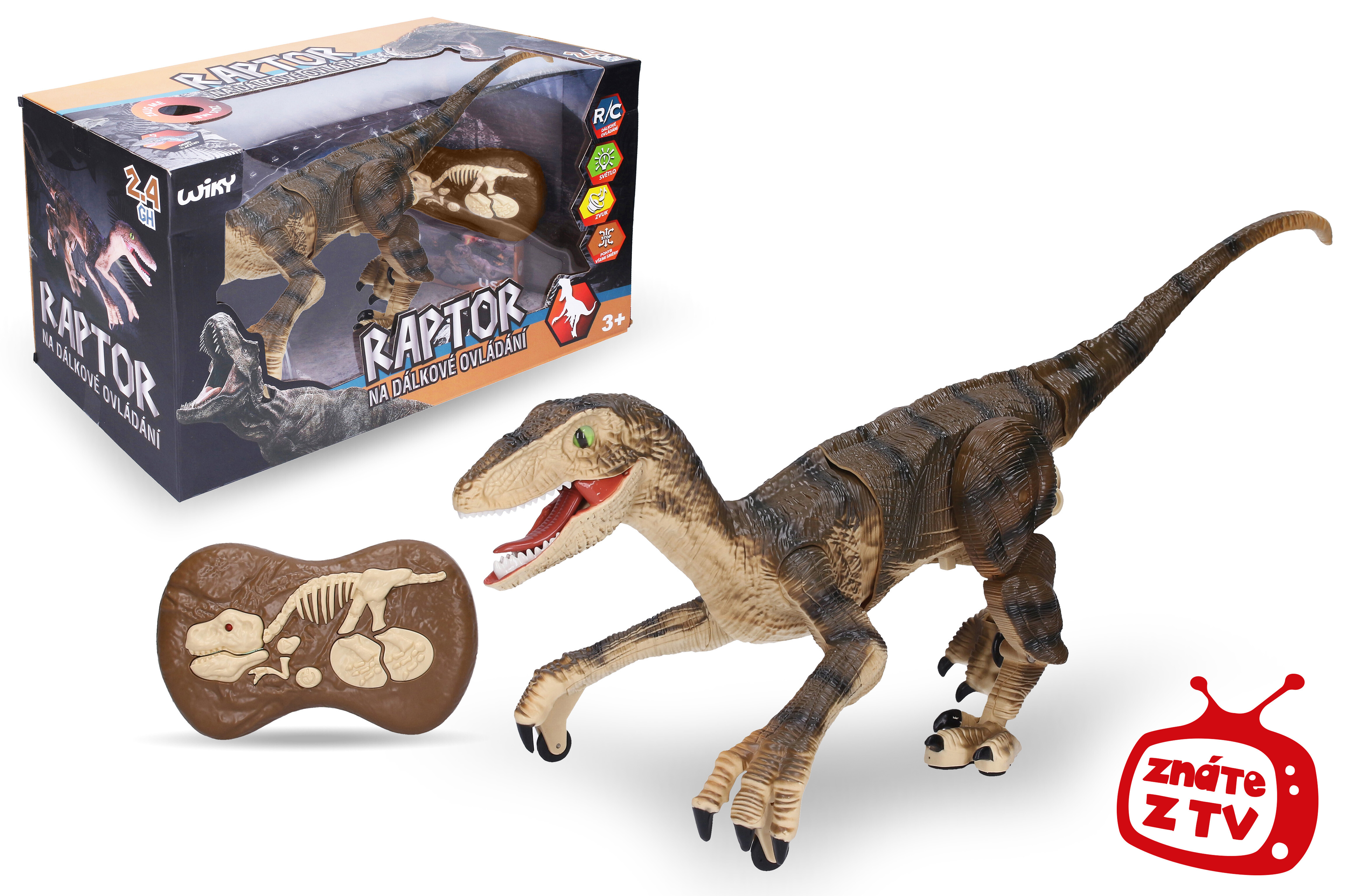 Raptor RC na diaľkové ovládanie hnedý 45 cm W009189