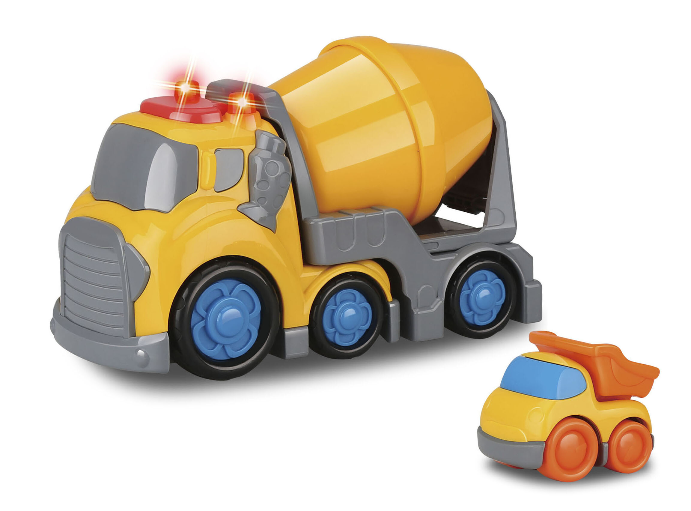 Wiky Vehicles Kiddy Auto míchačka s efekty 19,5 cm sklápěč 6,5 cm - W012384 - expresní doprava