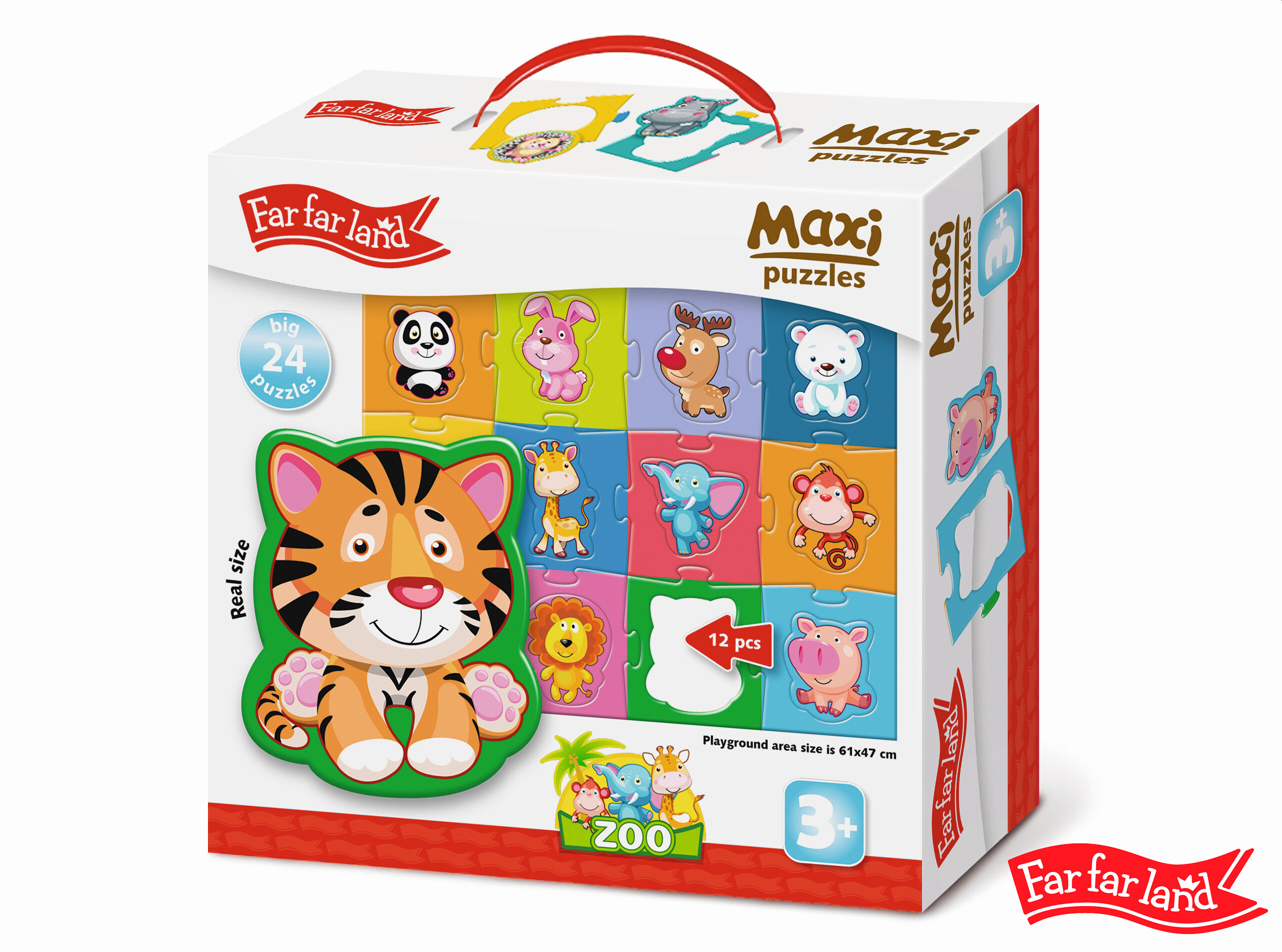 Far Far Land Maxi Puzzle Zoo 24 dílků 61x47 cm - W022261 - expresní doprava