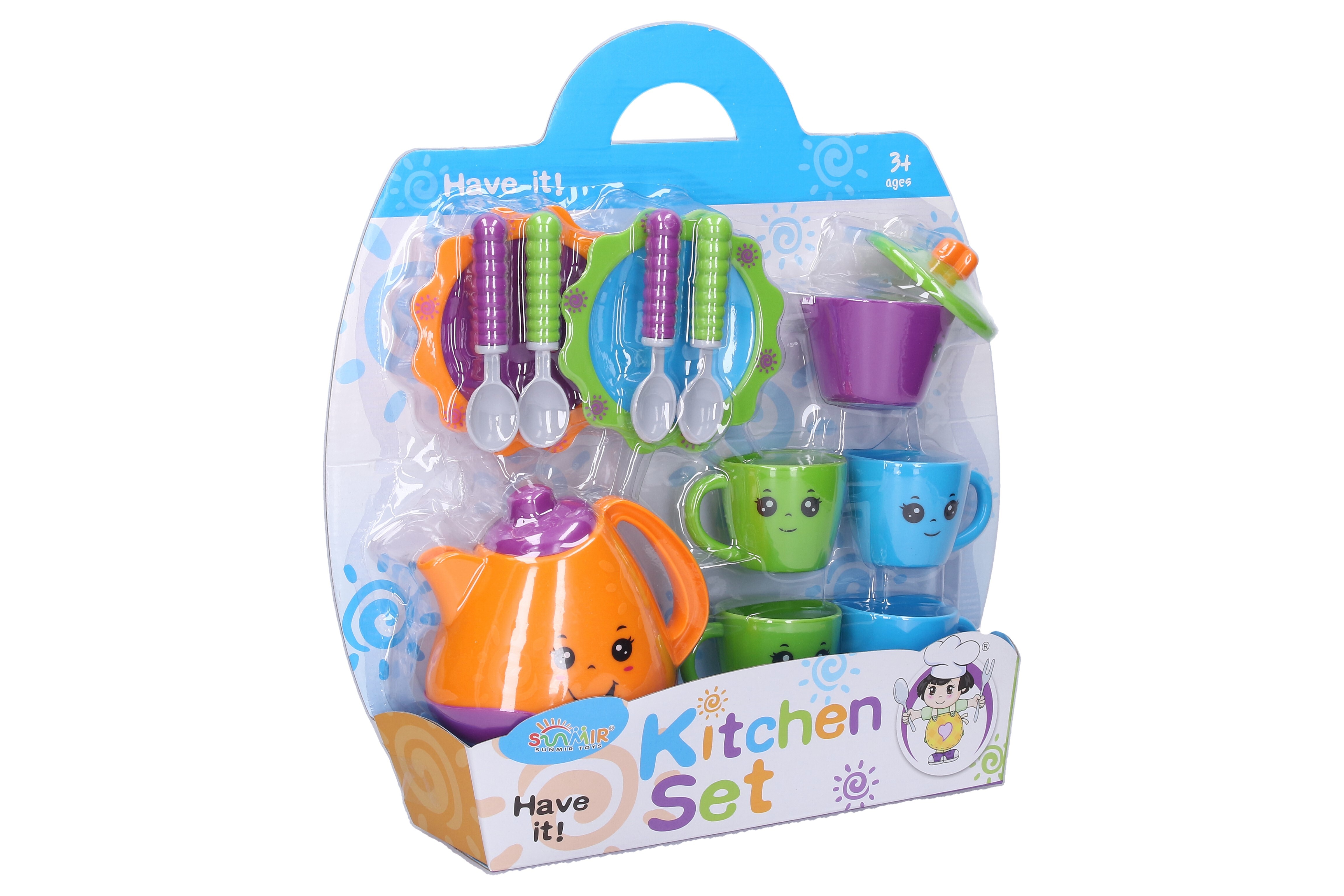 Riad na čaj, farebný s tvárou set [W005238]