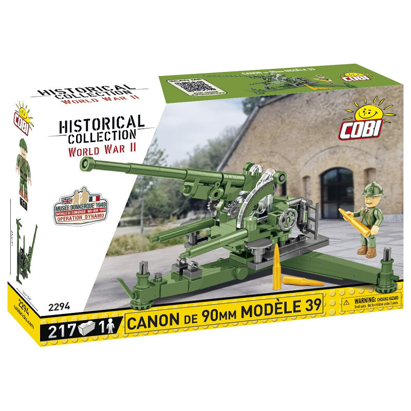 COBI II WW Canon de 90 mm Modele 39, 1:35, 217 k, 1 f - COBI-2294 - expresní doprava