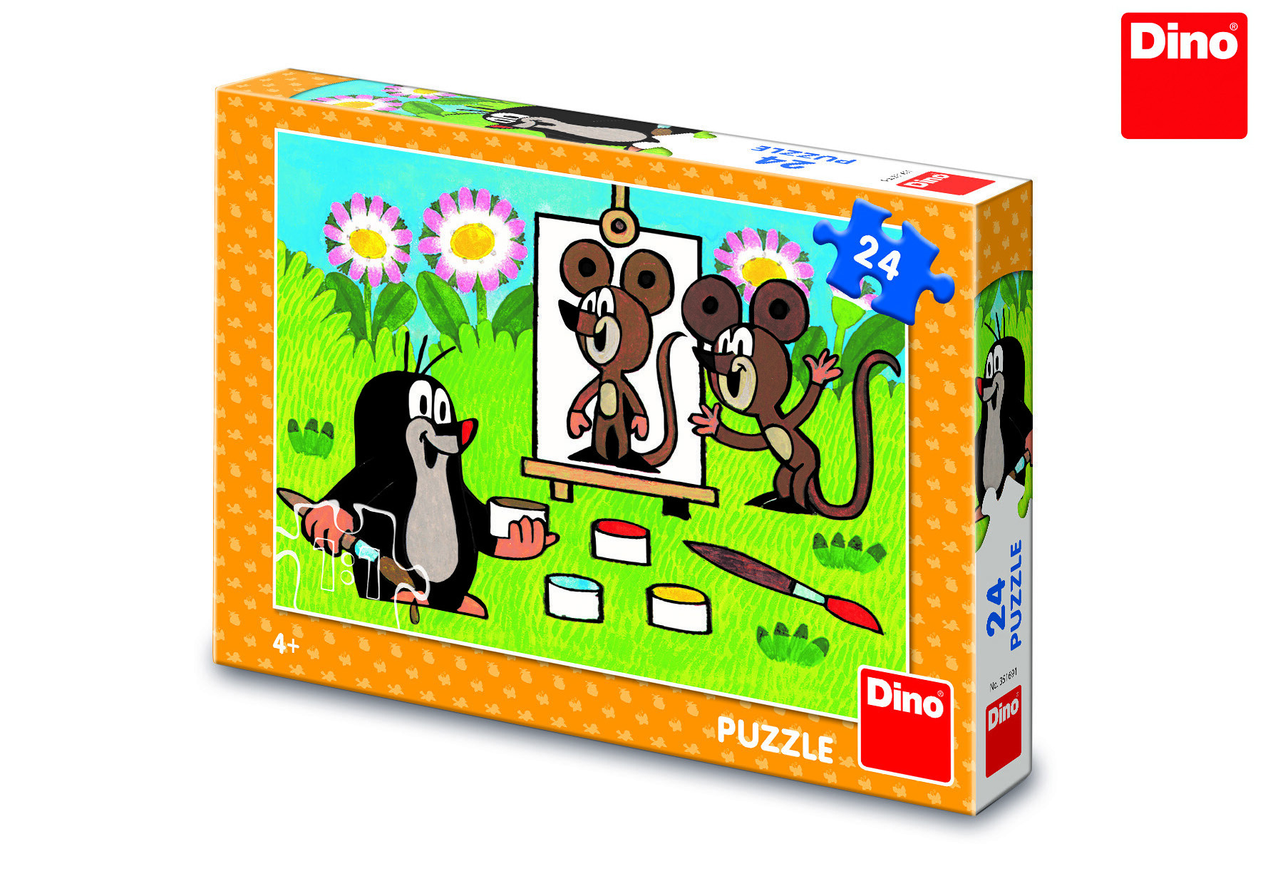 Dino puzzle KRTEK MALÍŘEM 24 Puzzle - W029774 - expresní doprava