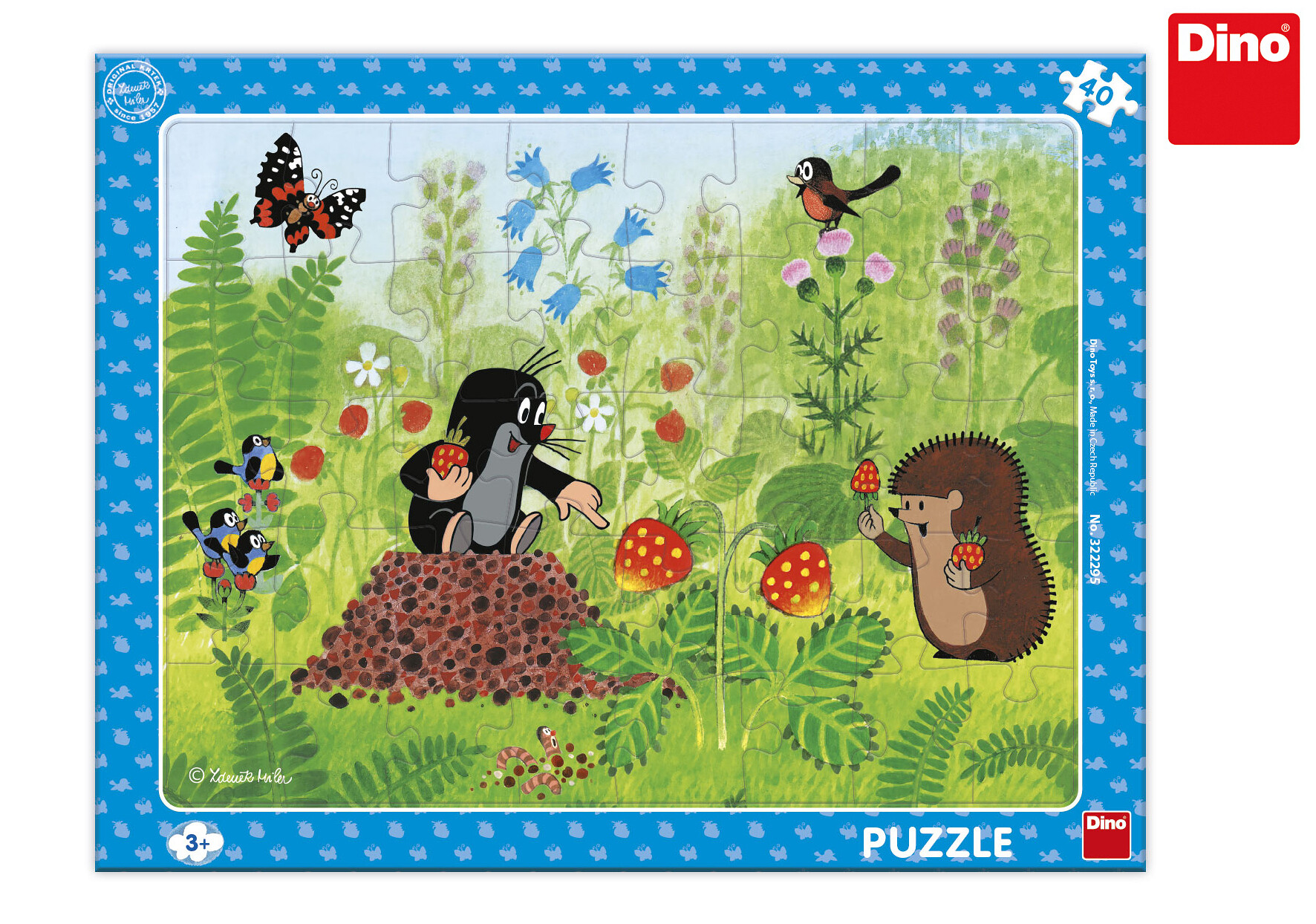 Dino puzzle KRTEK A JAHODY 40 deskové Puzzle - W029771 - expresní doprava