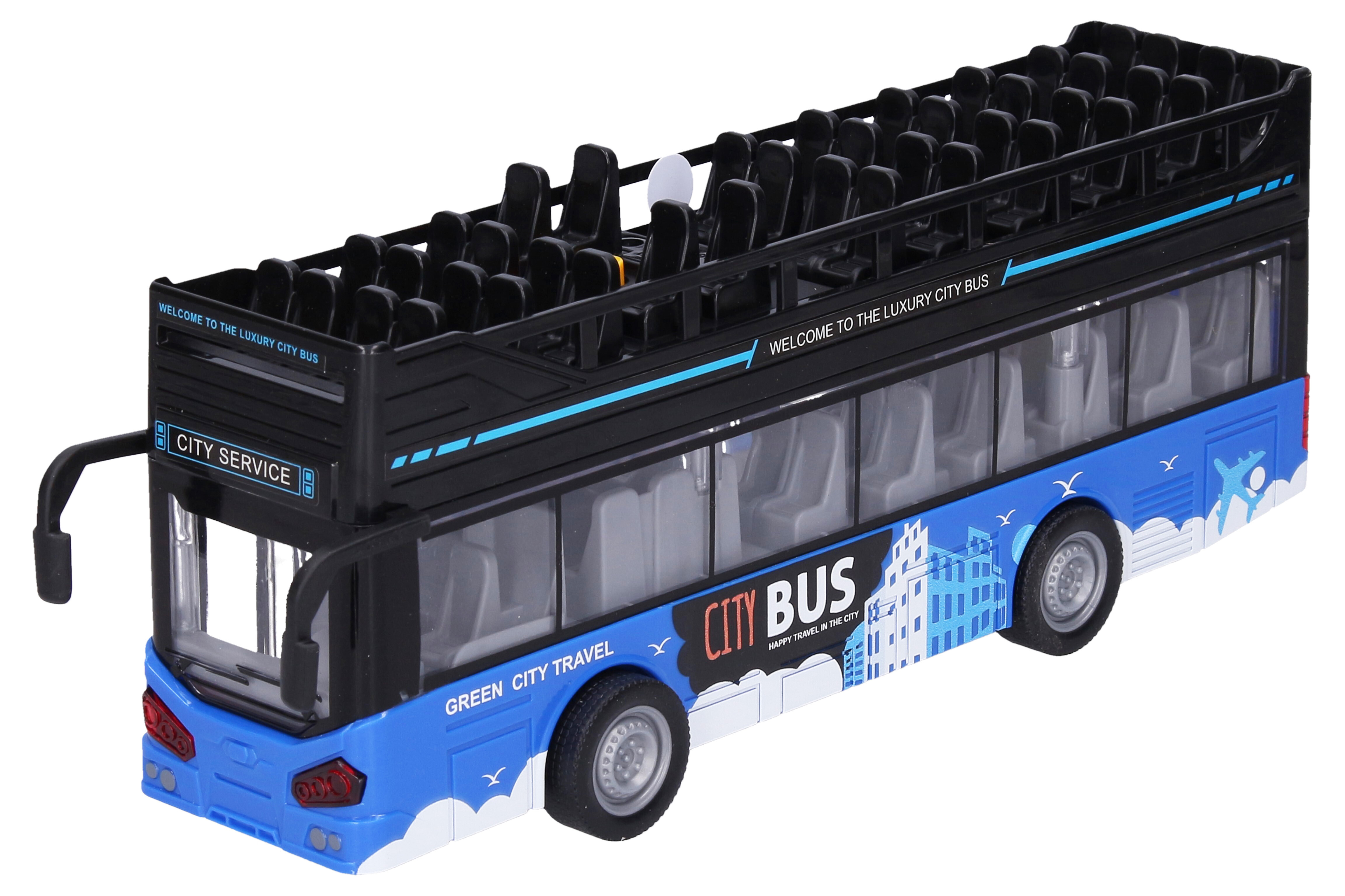 Wiky Vehicles Autobus dvoupatrový vyhlídkový s efekty 28 cm - W029156 - expresní doprava