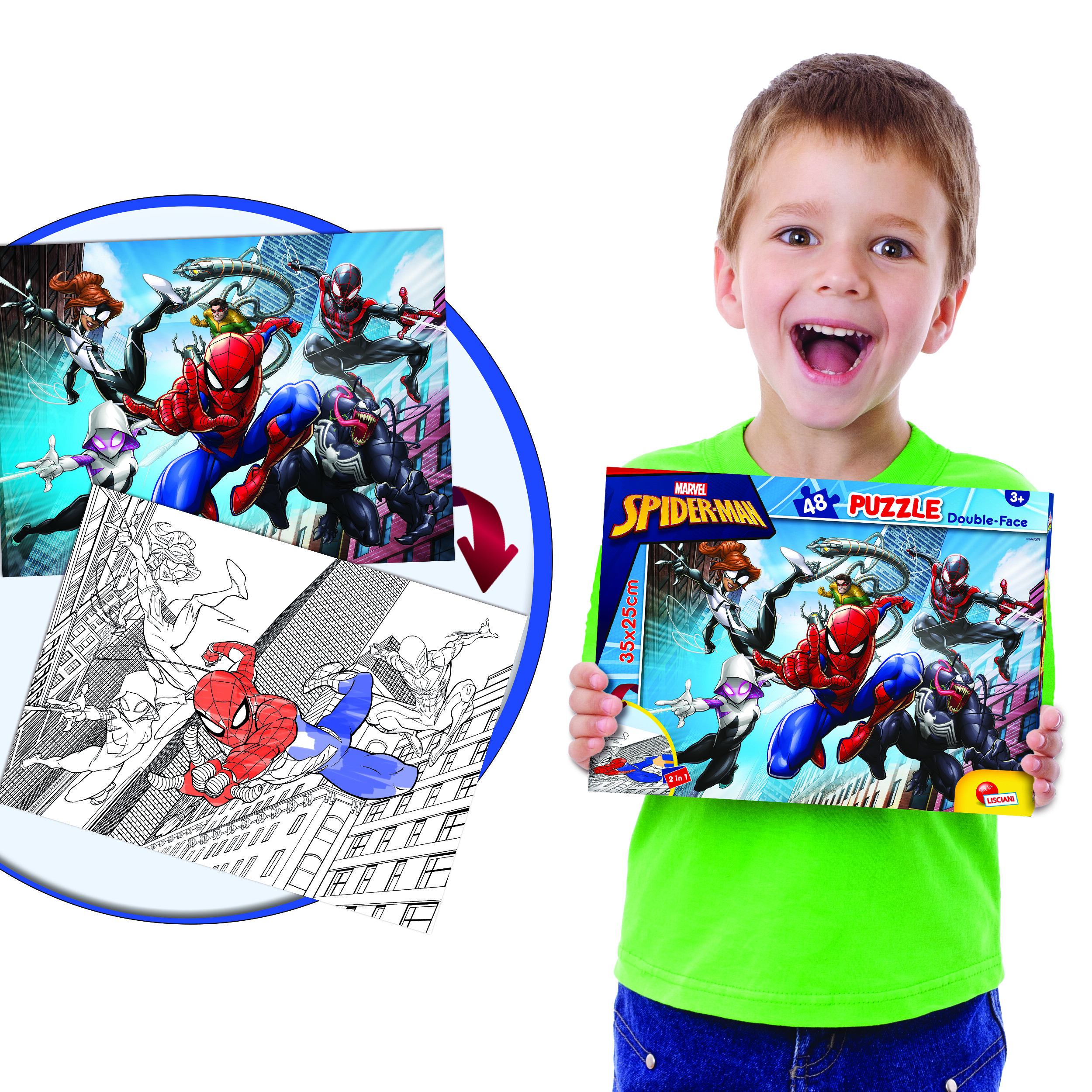 Lisciani Spider-Man puzzle oboustranné 48 - W031011 - expresní doprava