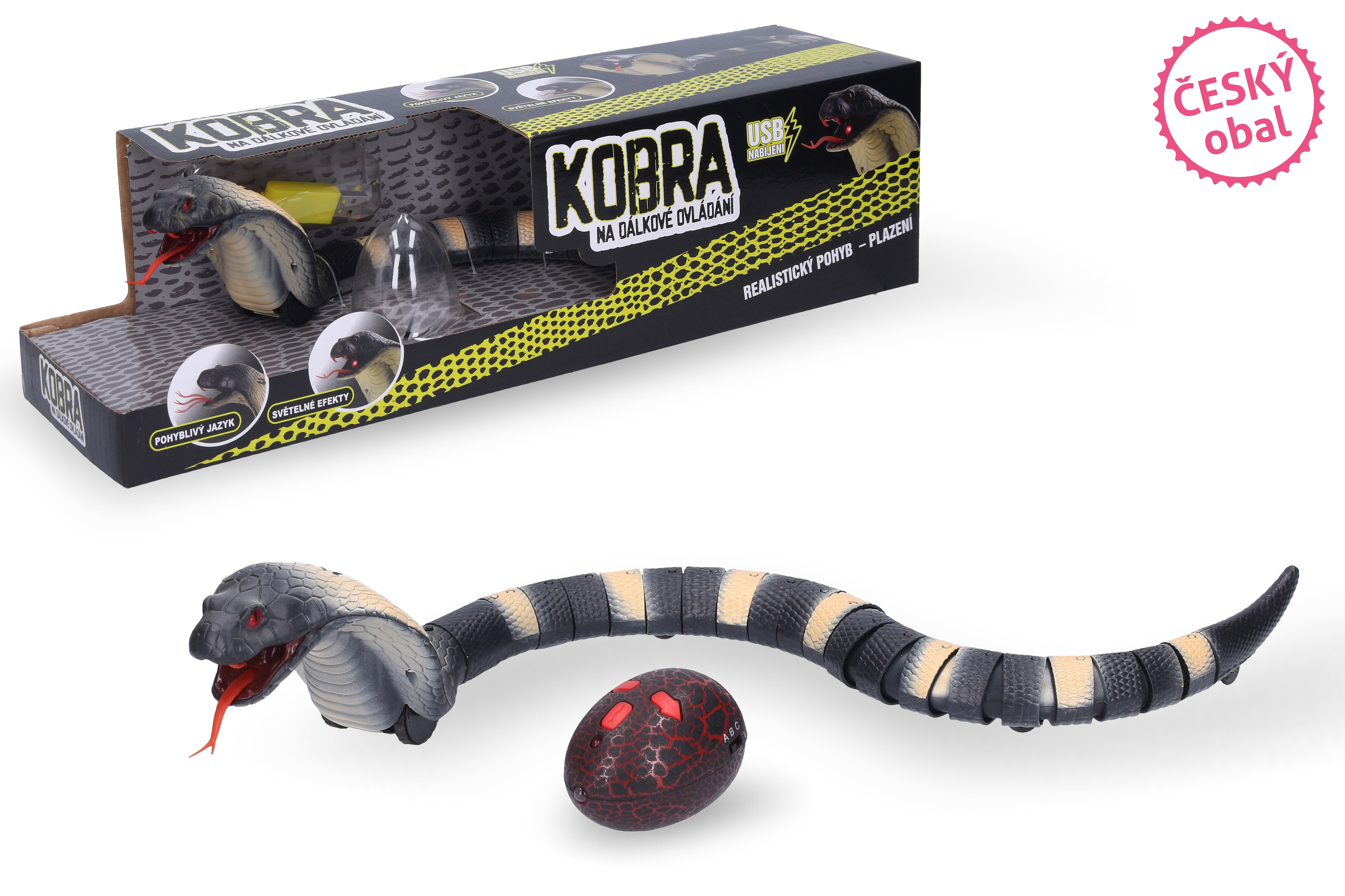 Kobra RC na diaľkové ovládanie 48 cm - Český obal W007062