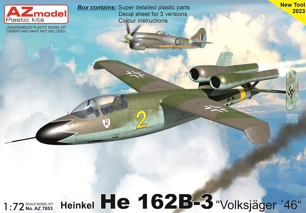 1:72 AZ Model AZ7853 Heinkel He 162B-3 "Volkjäger 46" - 141/AZ7853 - expresní doprava