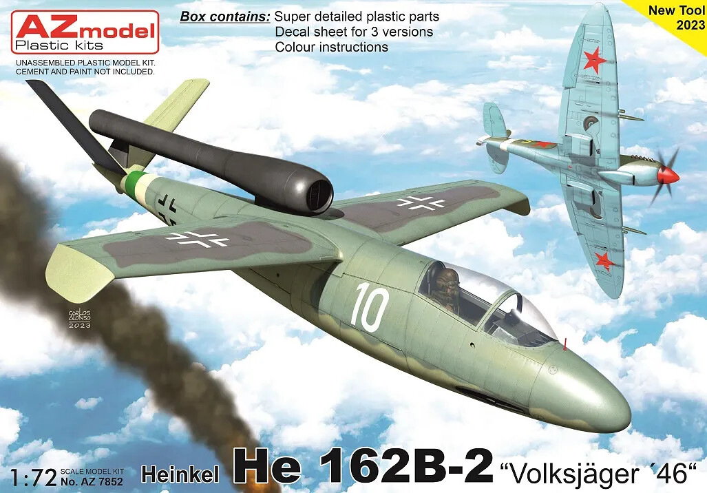 1:72 AZ Model AZ7852 Heinkel He 162B-2 "Volkjäger 46" - 141/AZ7852 - expresní doprava