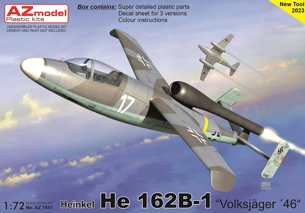 1:72 AZ Model AZ7851 Heinkel He 162B-1 "Volkjäger 46" - 141/AZ7851 - expresní doprava