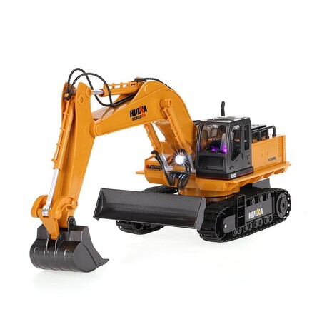 Huina RC crawler excavator with blade and metal bucket 1:16