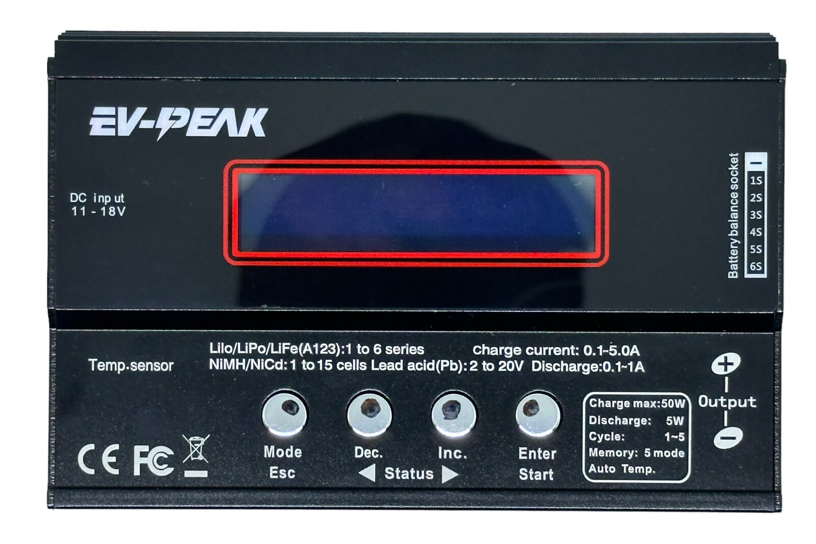 Ev-peak EV-650 nabíjač 50W - obsahuje nabíjač + sieťový zdroj 230V EV-650