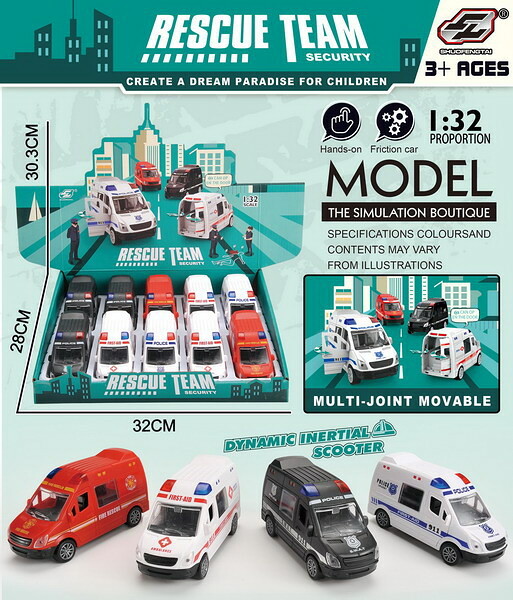 Wiky Vehicles Auto záchranné na setrvačník 12 cm - W033045 - expresní doprava