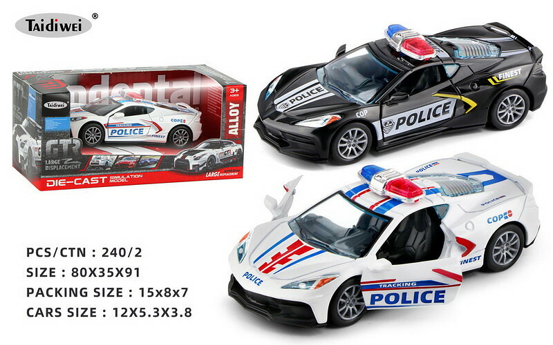 Wiky Vehicles Auto policejní kovové 12 cm - W033121 - expresní doprava