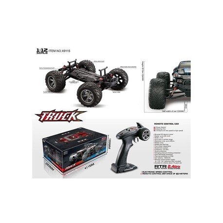 XLH RC Car Buggy Monstertruck 1:12 Blue New Version