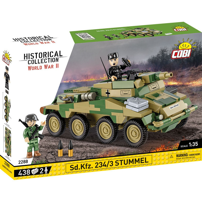 COBI II WW Sd. Kfz 234/3 Stummel, 1:35, 438 k, 2 f - COBI-2288 - expresní doprava