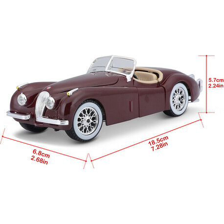 Bburago Jaguar XK 120 Roadster 1951 1:24 červená