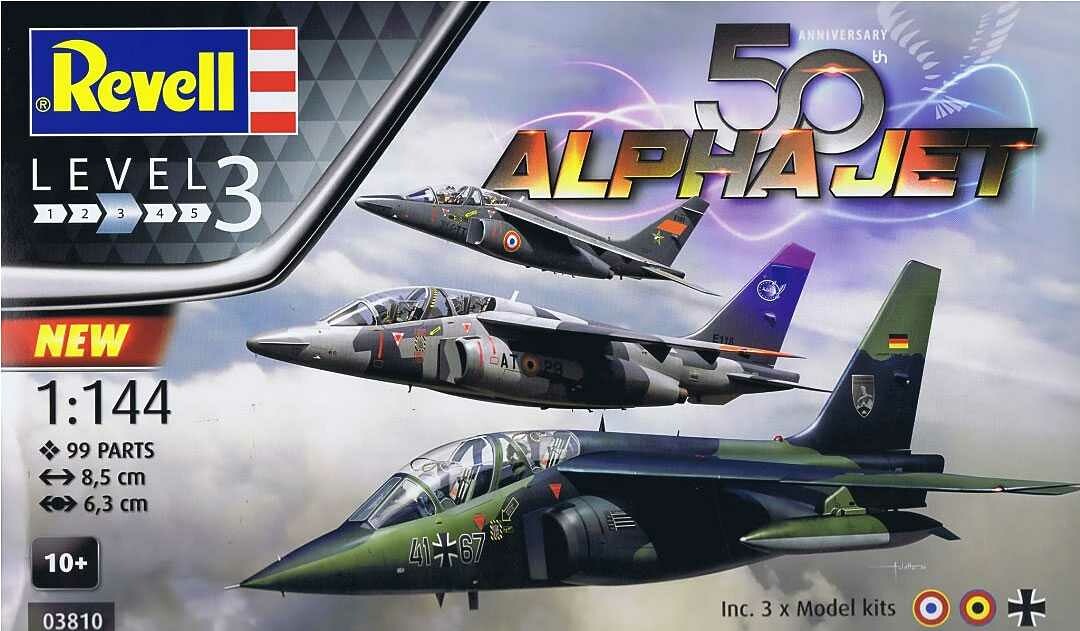 Revell Plastic ModelKit letadla 03810 - 50th Anniversary "Alpha Jet" (1:144) - 18-03810 - expresní doprava