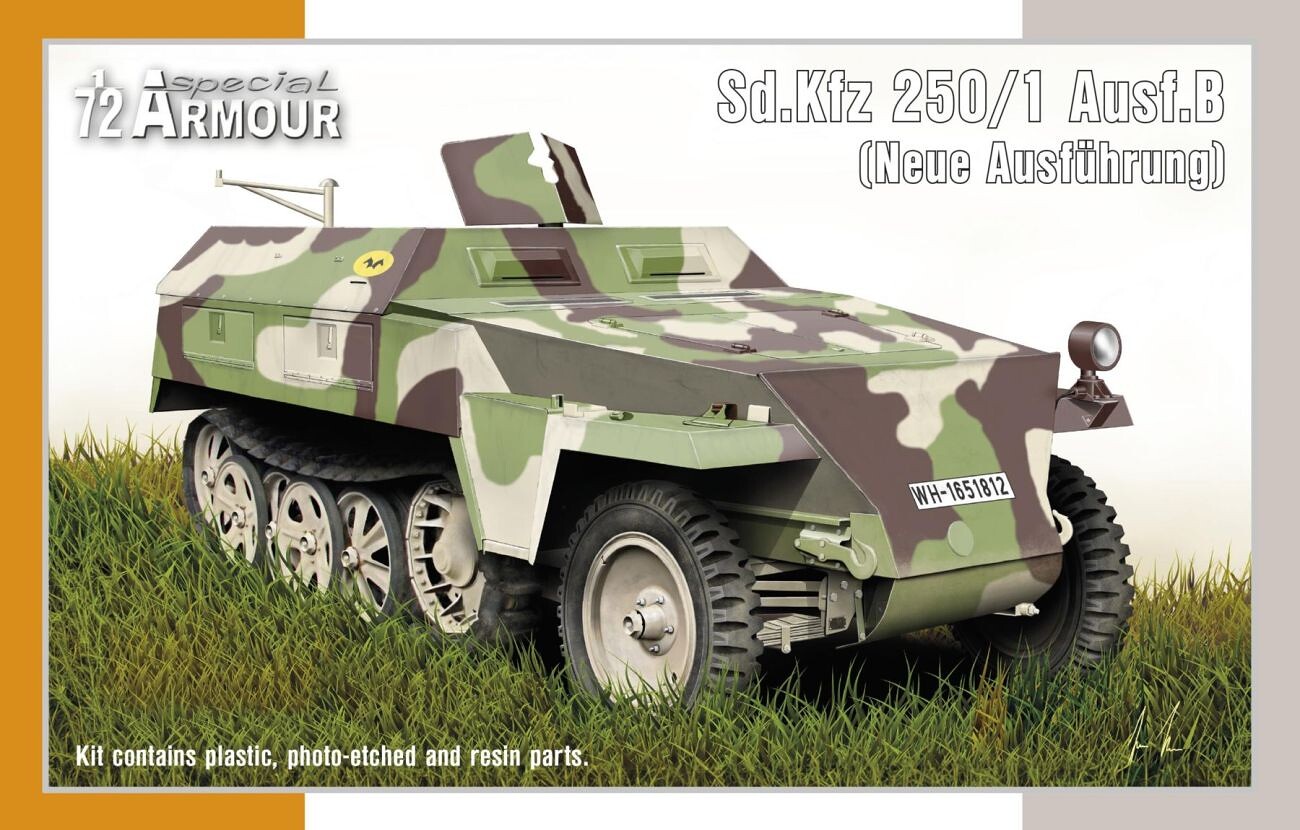 1:72 Special Hobby SA72005 Sd.Kfz.250/1 Ausf.B(Neue Ausführung)1/72 - 100/SA72005 - expresní doprava