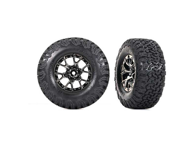 Traxxas kolo 2.2/3.0", disk Raptor R černý chrom, pneu BFGoodrich T/A KO2 (2) - TRA10187-BLKCR - expresní doprava