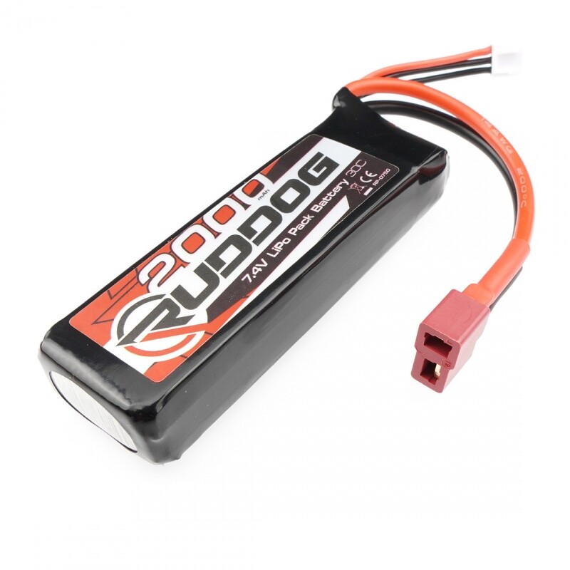 RUDDOG 2000mAh 30C 7.4V LiPo Pack s T-DYN - RP-0750 - expresní doprava