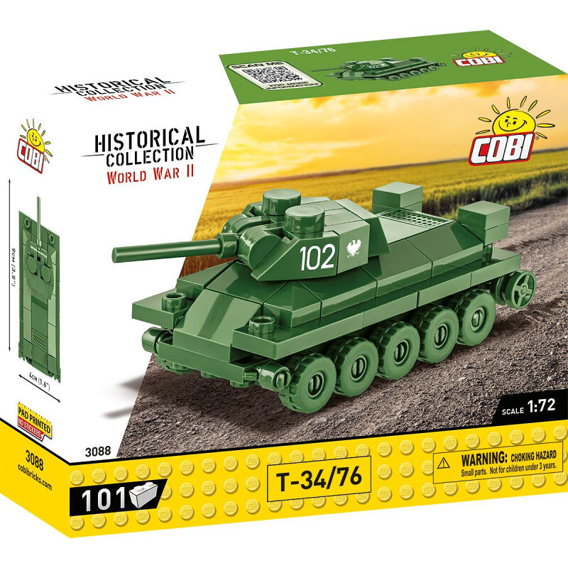 COBI II WW Tank T-34/76, 1:72, 101 k - COBI-3088 - expresní doprava