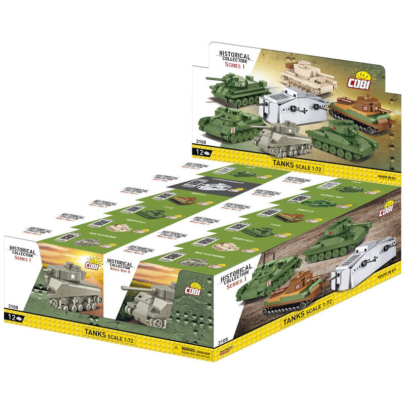 COBI Displej 12 ks tankov 1:72 Séria 1 [COBI-3108]