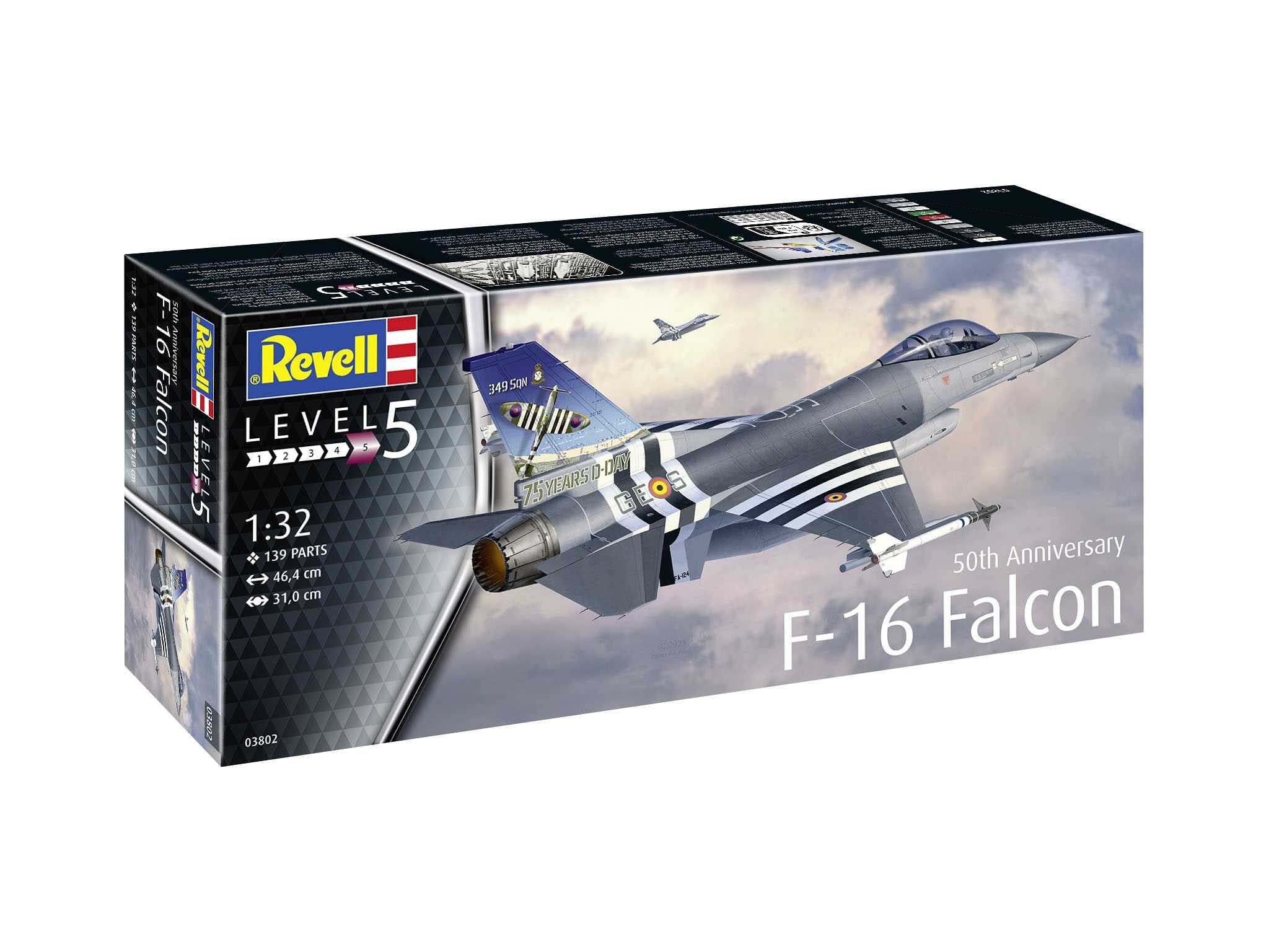 Plastic ModelKit letadlo 03802 - 50th Anniversary F-16 Falcon (1:32) - 18-03802 - expresní doprava