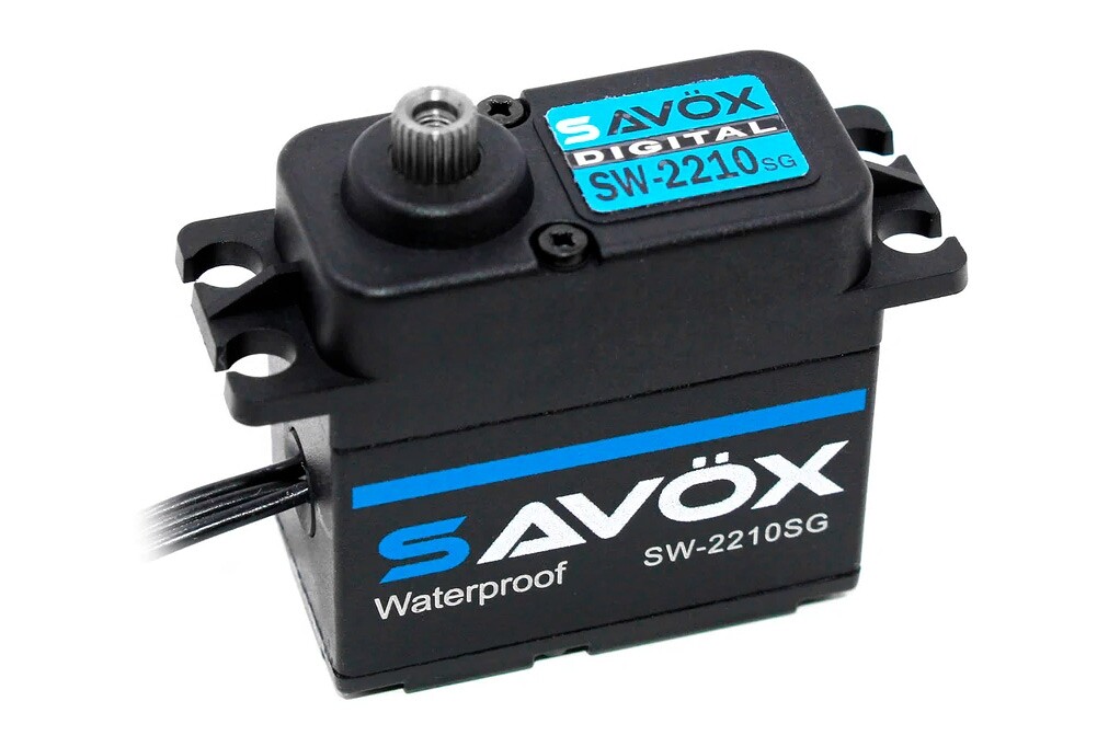 SAVOX SW-2210SG BRUSHLESS BLACK WATERPROOF HiVOLT Digitální servo (45kg-0,10s/60°) - SAVOX-SW2210SG - expresní doprava