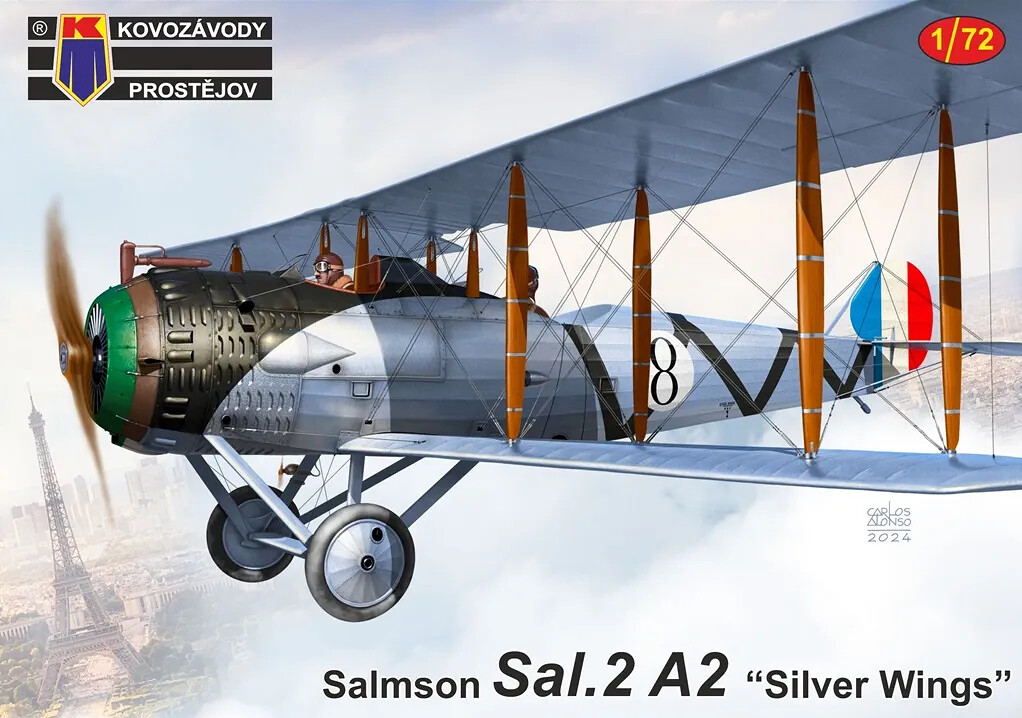 1:72 Kovozávody KPM328 Salmson Sal.2A2"Silver Wings" - 141/KPM328 - expresní doprava