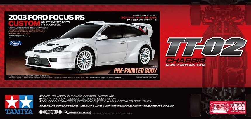 Tamiya 47495 TT02 03 Focus RS Custom WhiPB 1/10 - 108/47495 - expresní doprava