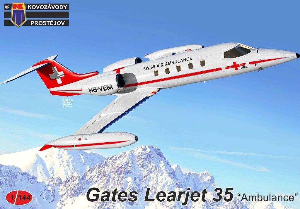 1:144 Kovozávody KPM14409 Learjet 35 "Ambulance" 1/144 - 141/KPM14409 - expresní doprava