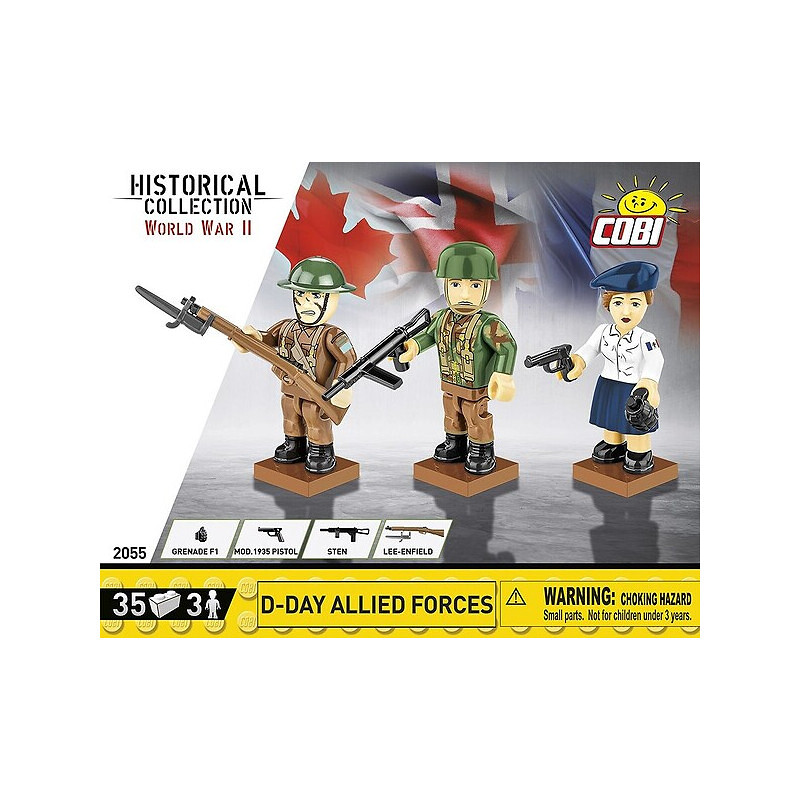 COBI 3 figurky s doplňky D-Day Spojenci, 35 k - COBI-2055 - expresní doprava