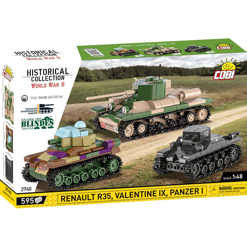 COBI Renault R35, Valentine IX, Panzer I, 1:48, 595 k - COBI-2740 - expresní doprava