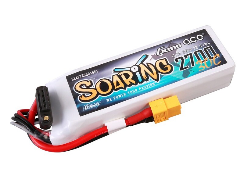 GENS ACE Gensace Soaring LiPo 3S 11.1V-2700-30C(XT60) 103x34x25mm 190g G-Tech - GE1-2700-3X6GT - expresní doprava