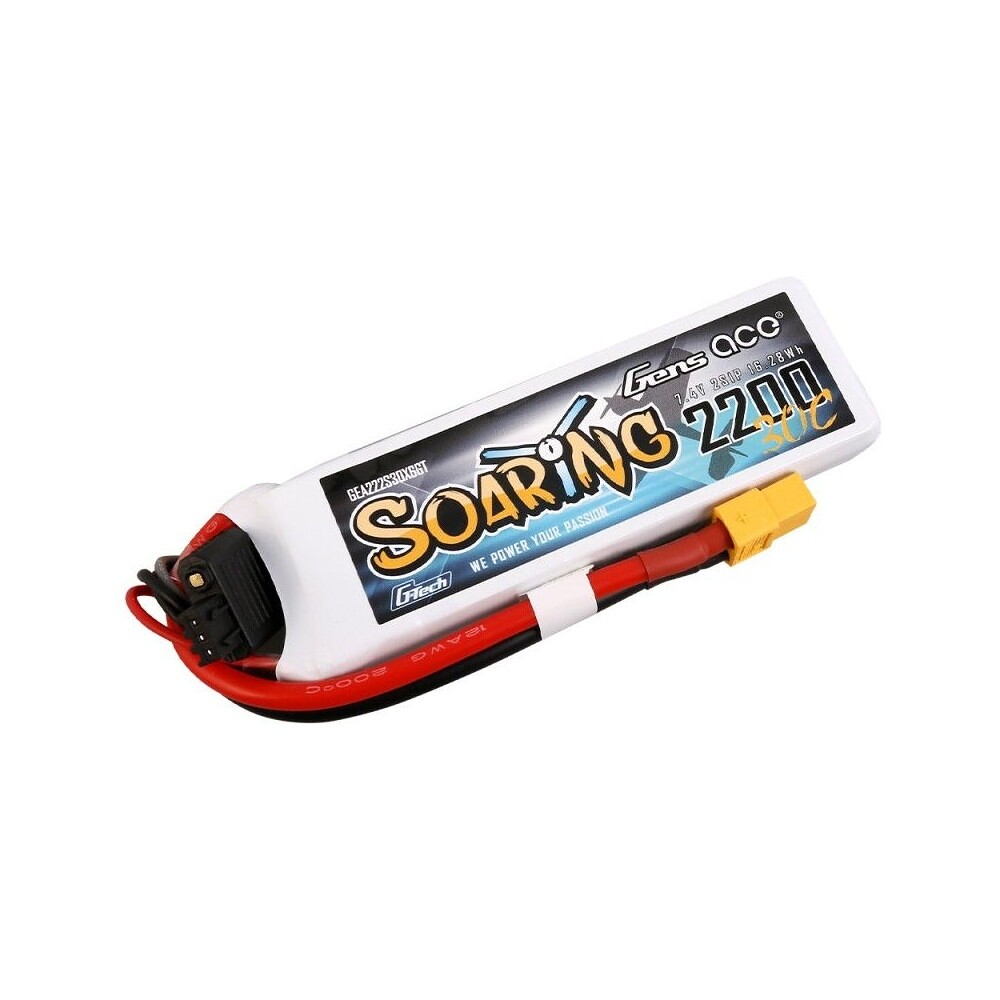 GENS ACE Gensace Soaring LiPo 2S 7.4V-2200-30C(XT60) 104x34.5x14.5mm 122g G-Te - GE1-2200-2X6GT - expresní doprava