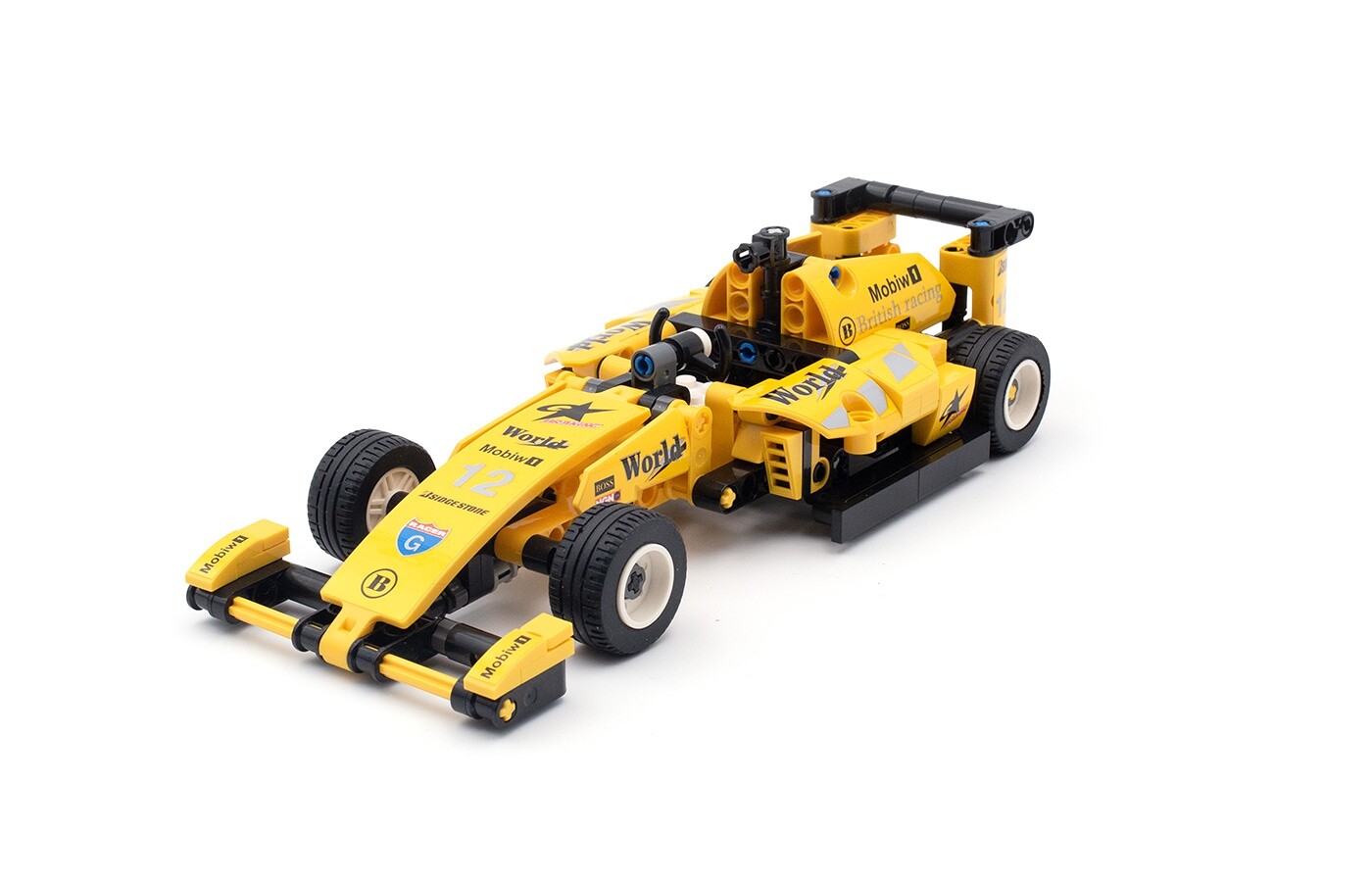 MODSTER Bricks 2 in 1 Pull Back Formula Car žltá MD11843