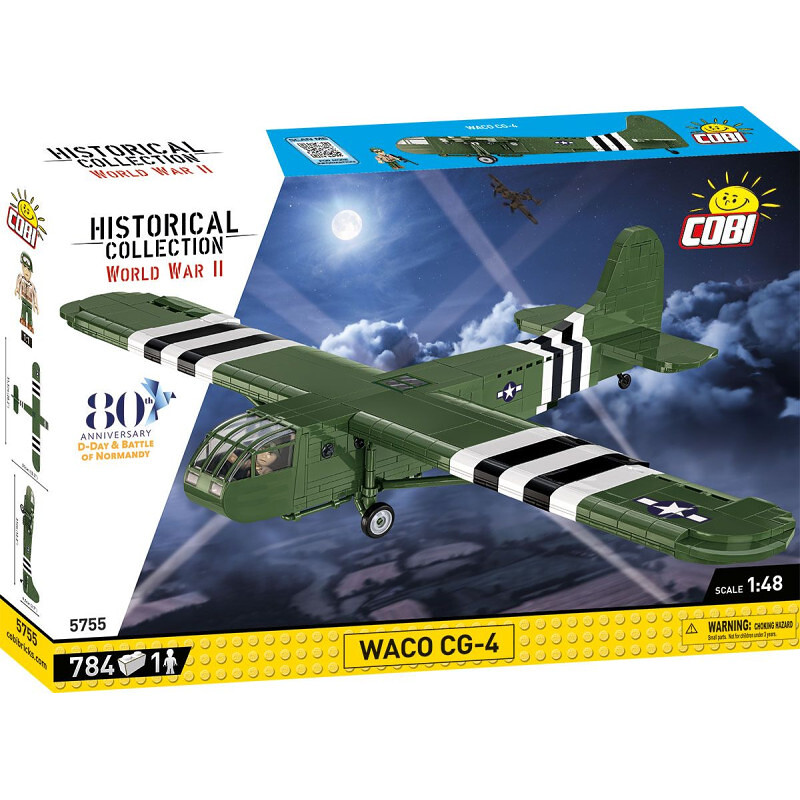 COBI II WW Waco CG-4 D-DAY, 1:48, 784 k, 1f - COBI-5755 - expresní doprava