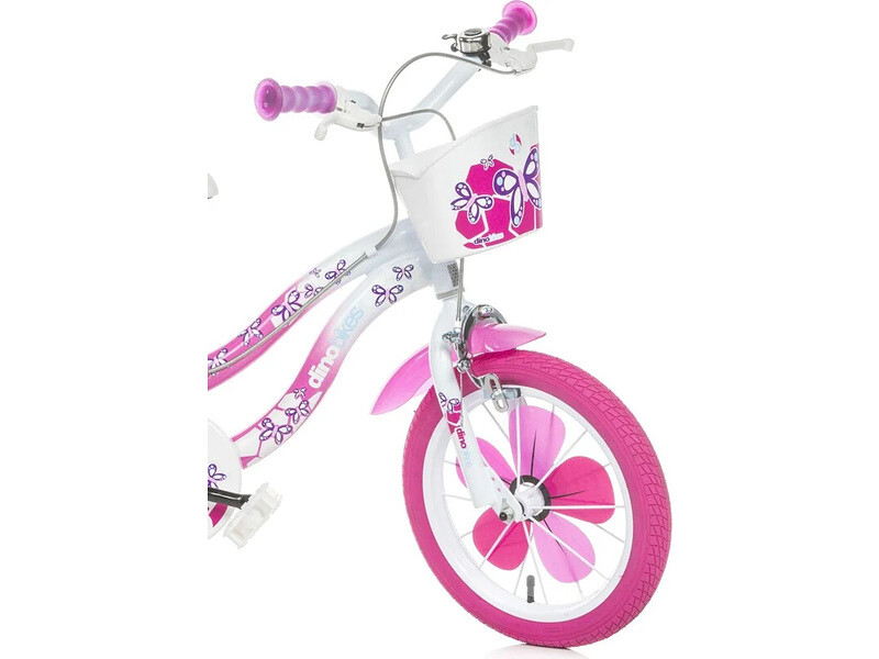 DINO Bikes - Detský bicykel 14" Flappy ružový [DB-514-02]