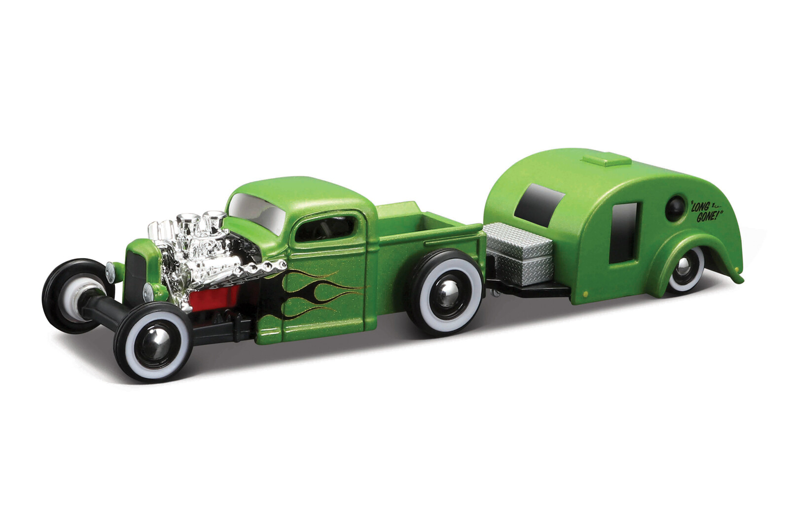 Maisto - Design Tow & Go, 1936 Chevrolet Pick-up Traveler Trailer, 1:64 - 101211368G - expresní doprava