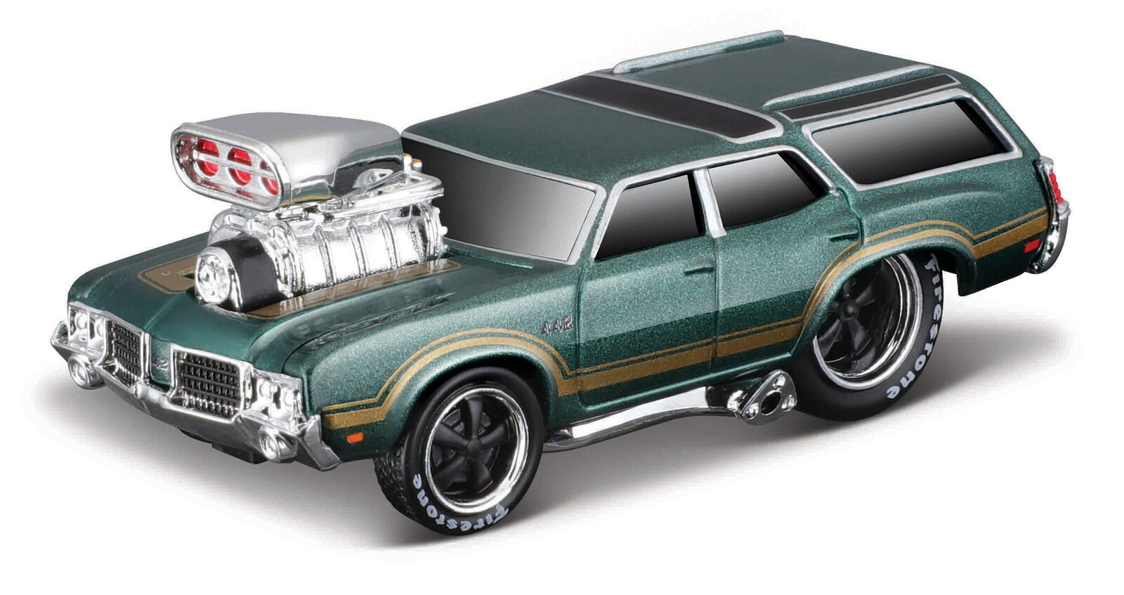 Maisto - Muscle Machines - 1970 Oldsmobile Vista Cruiser, 1:64 - 101215556 - expresní doprava