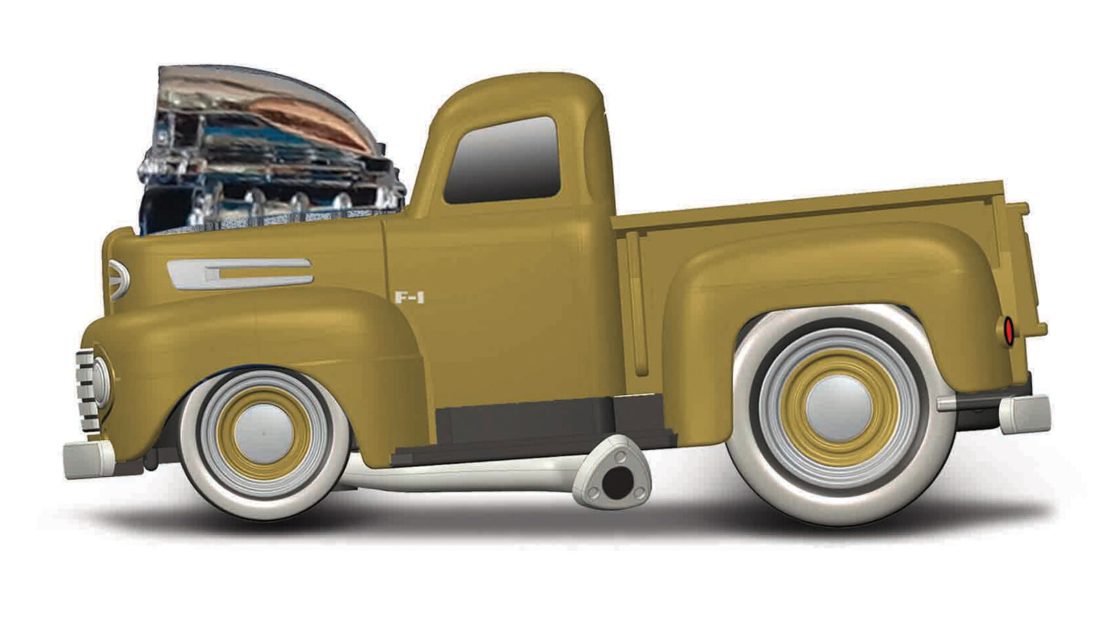 Maisto - Muscle Machines - 1949 Ford F1 Pickup, 1:64 - 101215582 - expresní doprava