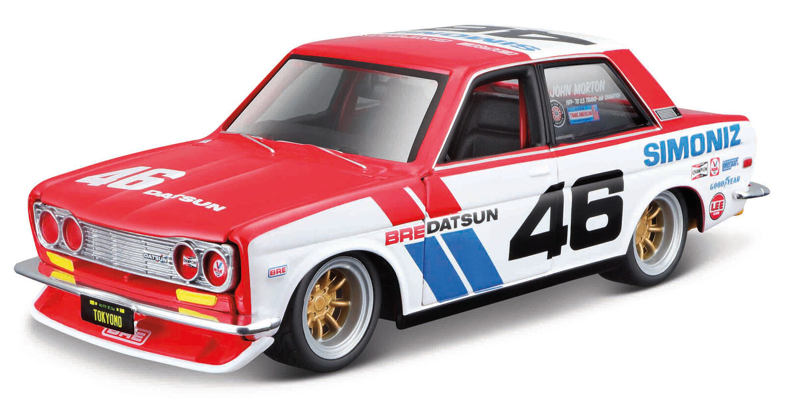 Maisto - Design Tokyo Mods - BRE Datsun 510, červeno-bílá s číslem 46, 1:24 - 101232532 - expresní doprava