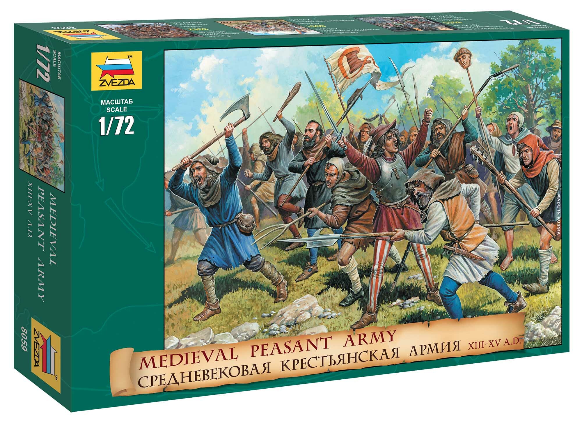 Zvezda Wargames (AoB) figurky 8059 Medieval Peasant Army (1:72) - 32-8059 - expresní doprava