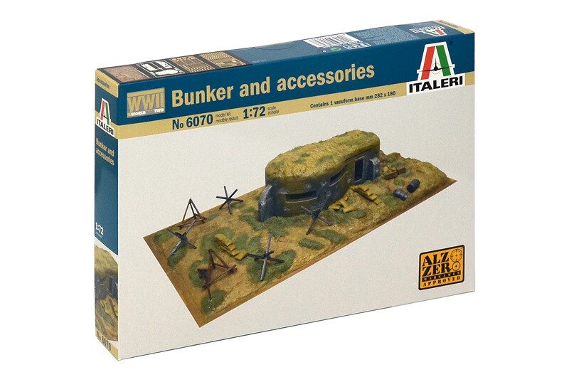 Italeri Model Kit diorama 6070 - WWII - BUNKER AND ACCESSORIES (1:72) - 33-6070 - expresní doprava