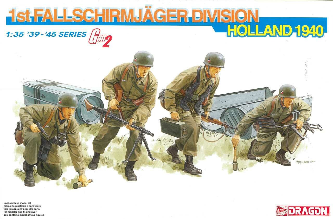 DRAGON Model Kit figurky 6276 - 1st FALLSCHIRMJÄGER DIVISION (HOLLAND 1940) (GEN2) (1:35) - 34-6276 - expresní doprava