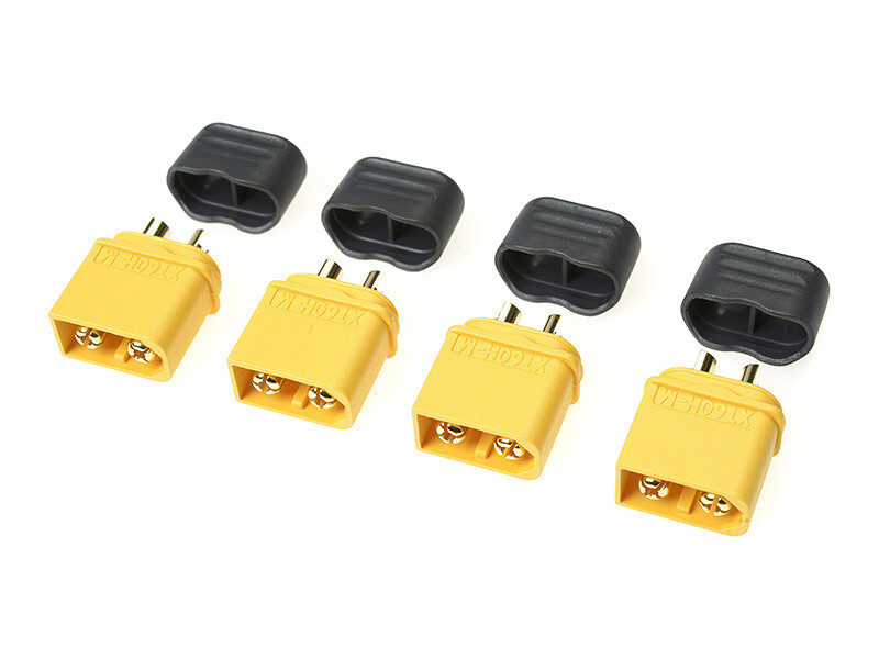 Konektor pozlátený XT-60 s krytom samec (4) [GF-1040-003]